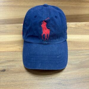 Polo by Ralph Lauren Dark Blue Hat with Red Logo